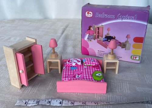 Children wooden doll house - children,
