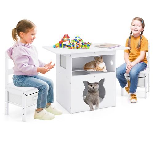 Kids table and chairs set - table,