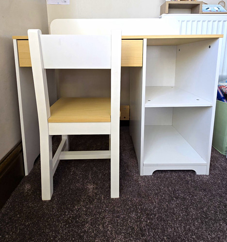 Children wood desk - desk, chair