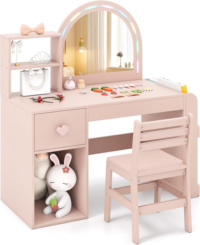 Kids vanity table and - vanity, chair