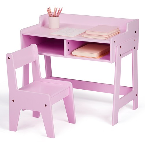 Desk and chair - and, children