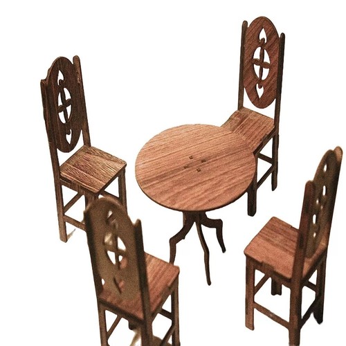 Wooden chipboard chairs - chipboard, set