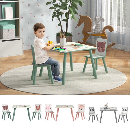 Kids table and chairs - table,